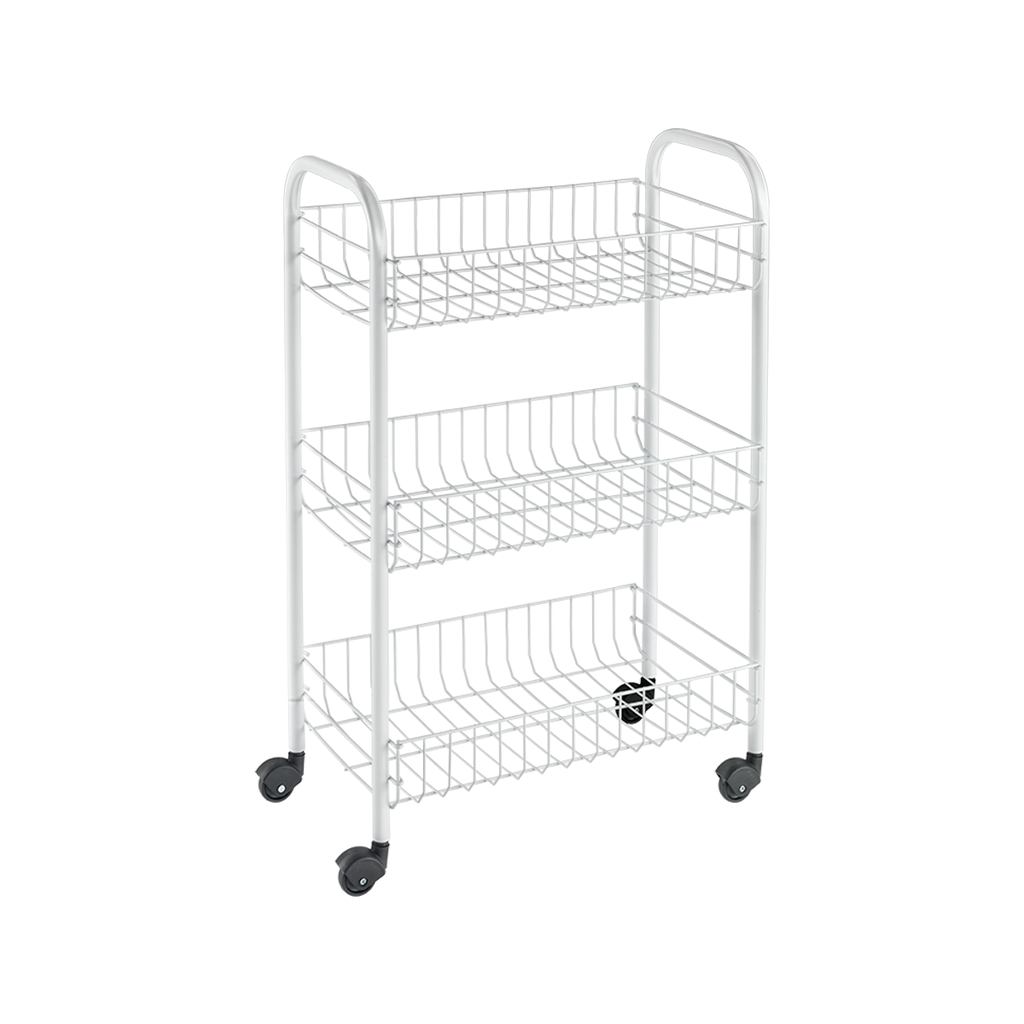 Metaltex Steel Rolling Cart 3 Tier Siena / 340633