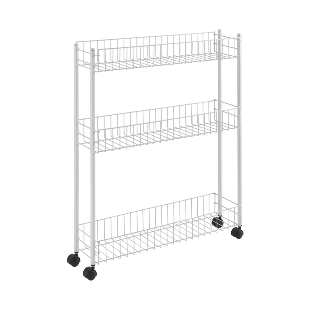 Metaltex Steel 3 Tier Fino3 Rolling Cart 5" / 341433