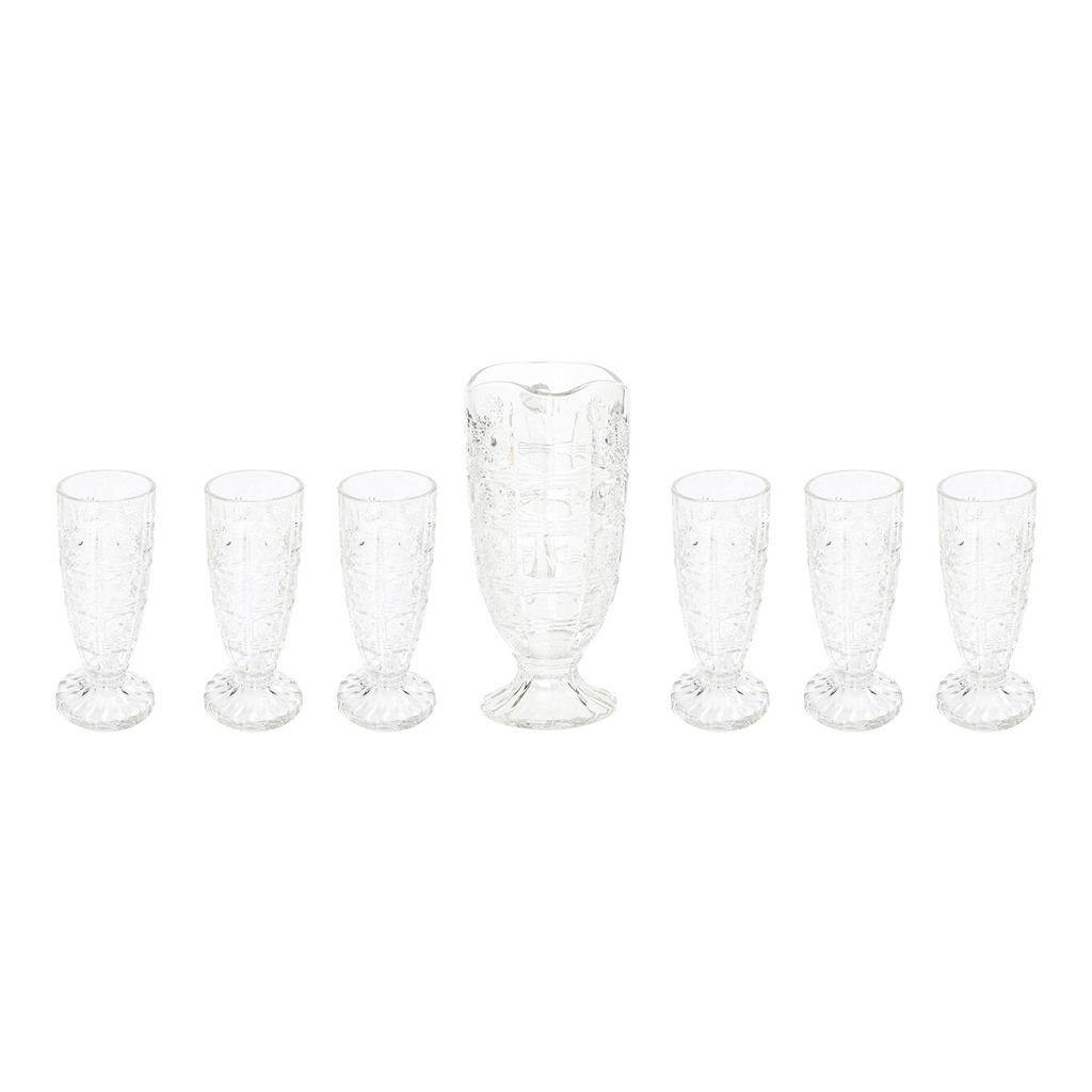 City Glass 7 Piece Bohemia Glass Jug Set