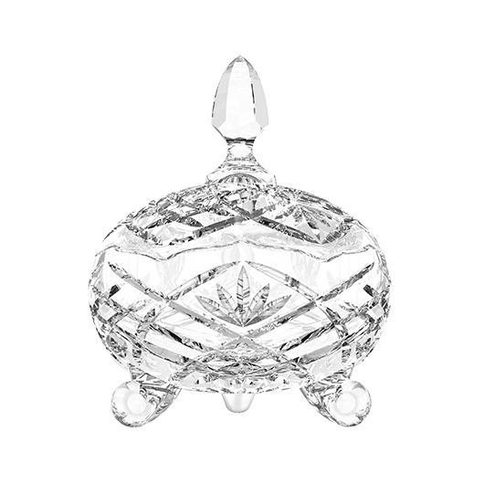 City Glass Lavender Glass Candy Jar with Cover 21 cm