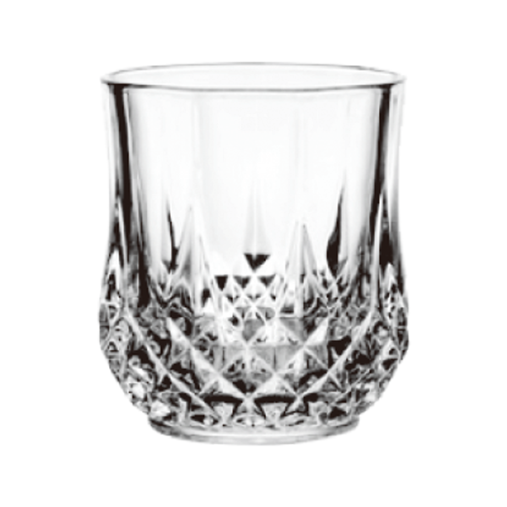 LX 6 Pieces Glass Diamond Cup 200 ml Set / LXZS0601