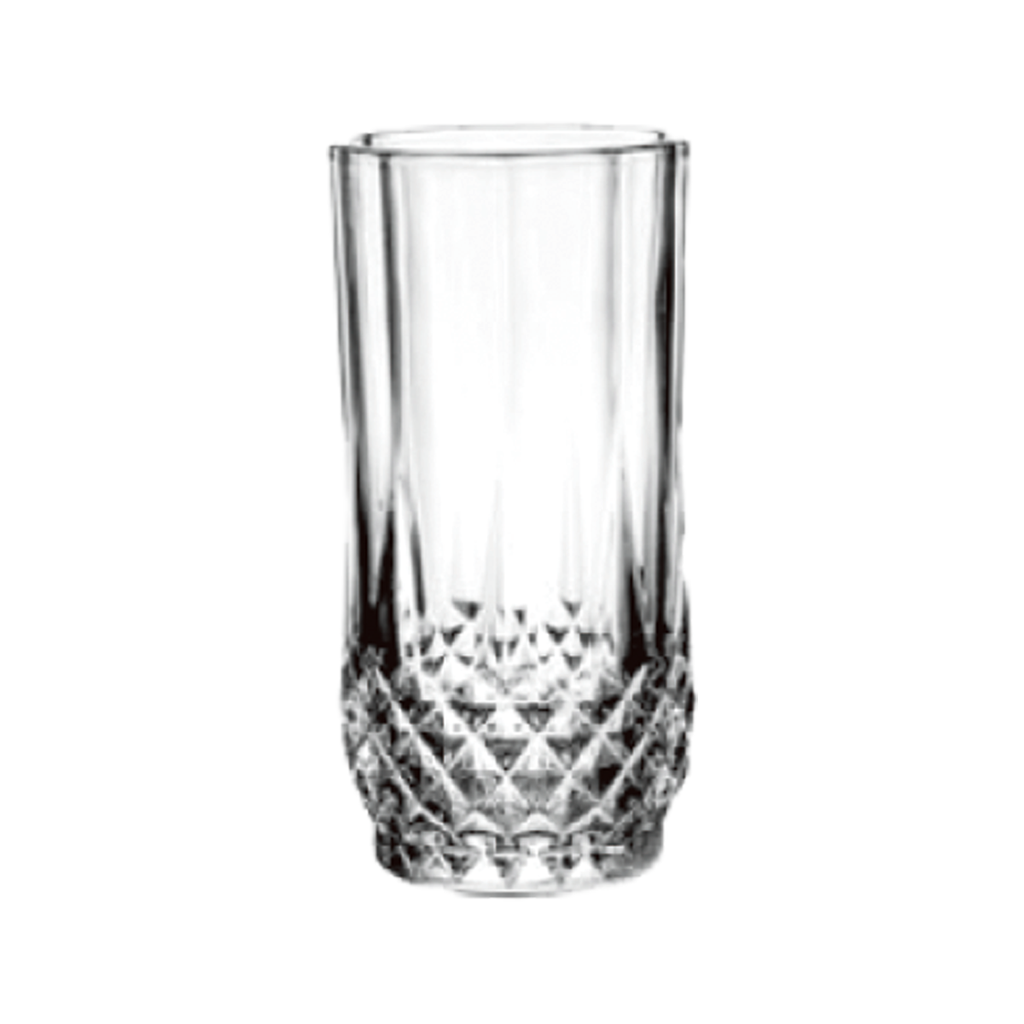 LX 6 Pieces Glass Diamond Cup 250 ml Set / LXZS0603
