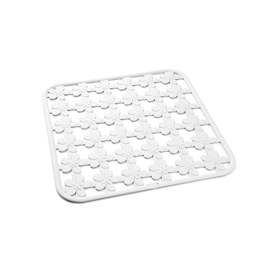 Snips White Flower Sink Mat / 000586