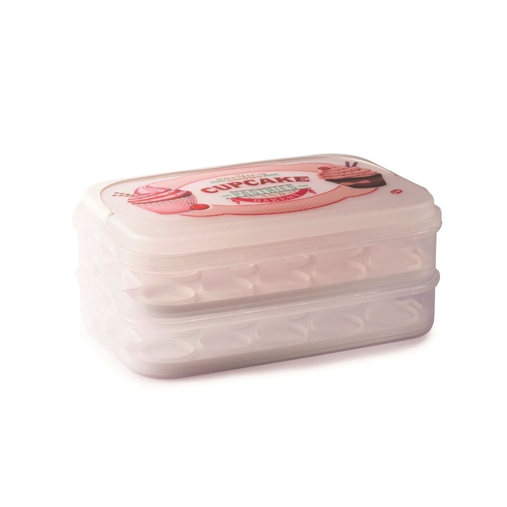 Snips Vintage White Cupcake Holder & Carrier 14 Liter / 045009