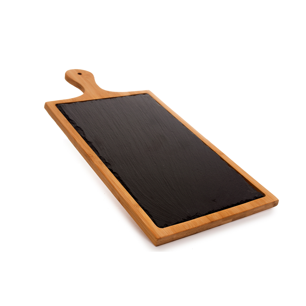 Arte Regal Big Black Rectangular Bamboo Board with Slate 50 cm / 50409