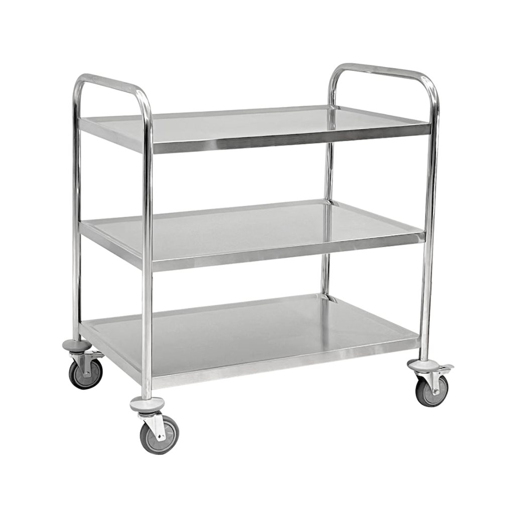 Jiwins 3-Tier Stainless Steel Serving Trolley Round Tube 150 kg / JW-TR386