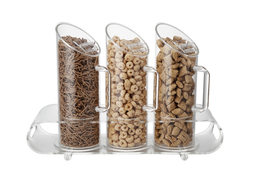 Sunnex Acrylic Cereal Dispenser 3 Cylinders 1 Liter / Cd800-3