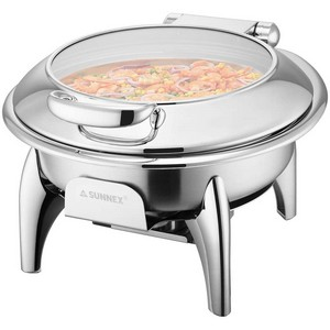Sunnex Vienna Stainless SteelChafer Round 6.8 Liter