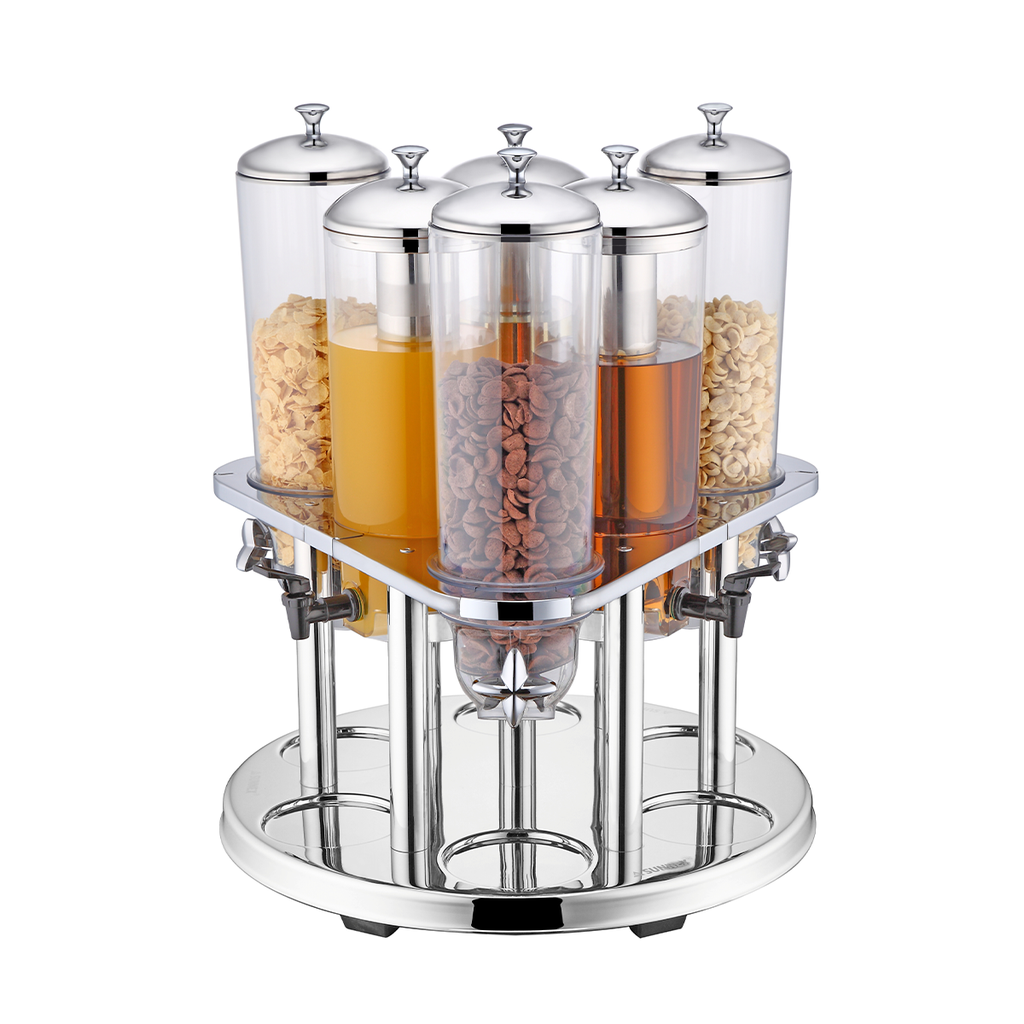 Sunnex Revolving Juice & Cereal Dispenser 3Ltr-3 Juice Dispenser & 3 Cereal Dispenser / U18-1000
