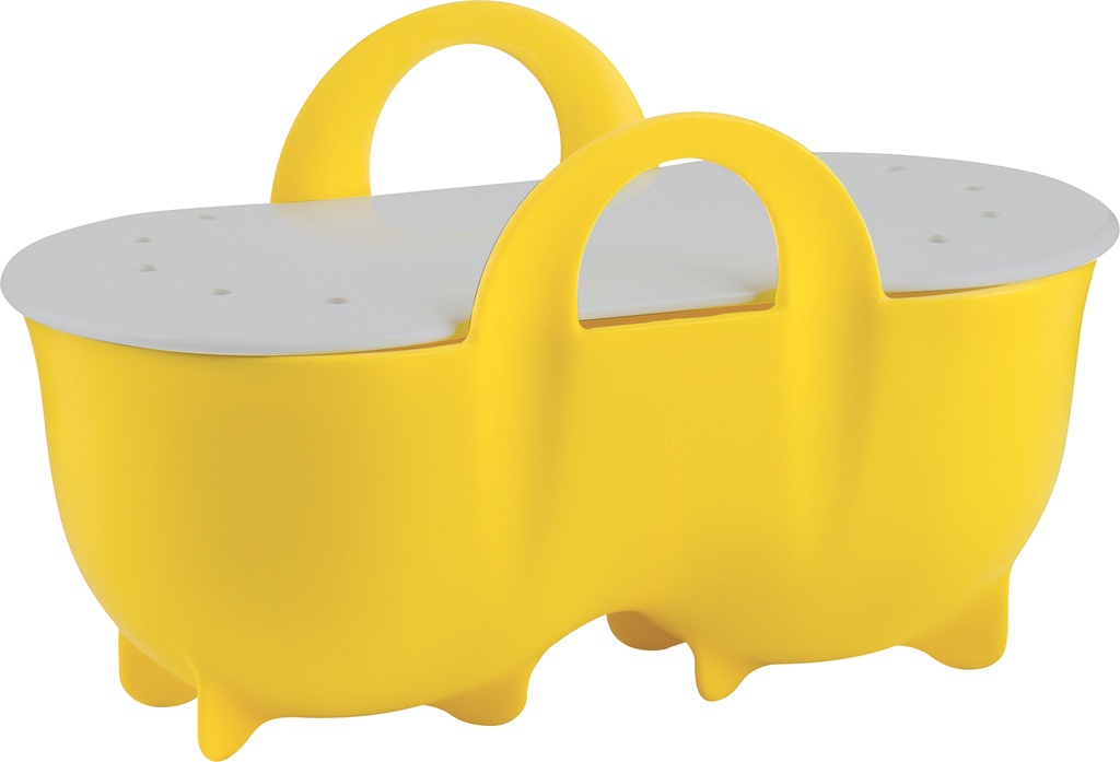 Trudeau Plastic Double Egg Poacher with Lid / 9914032