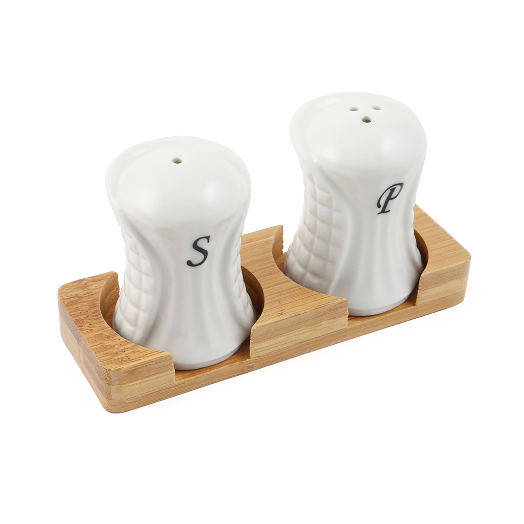 Bamboo Porcelain Salt & Pepper Set 16.8 cm