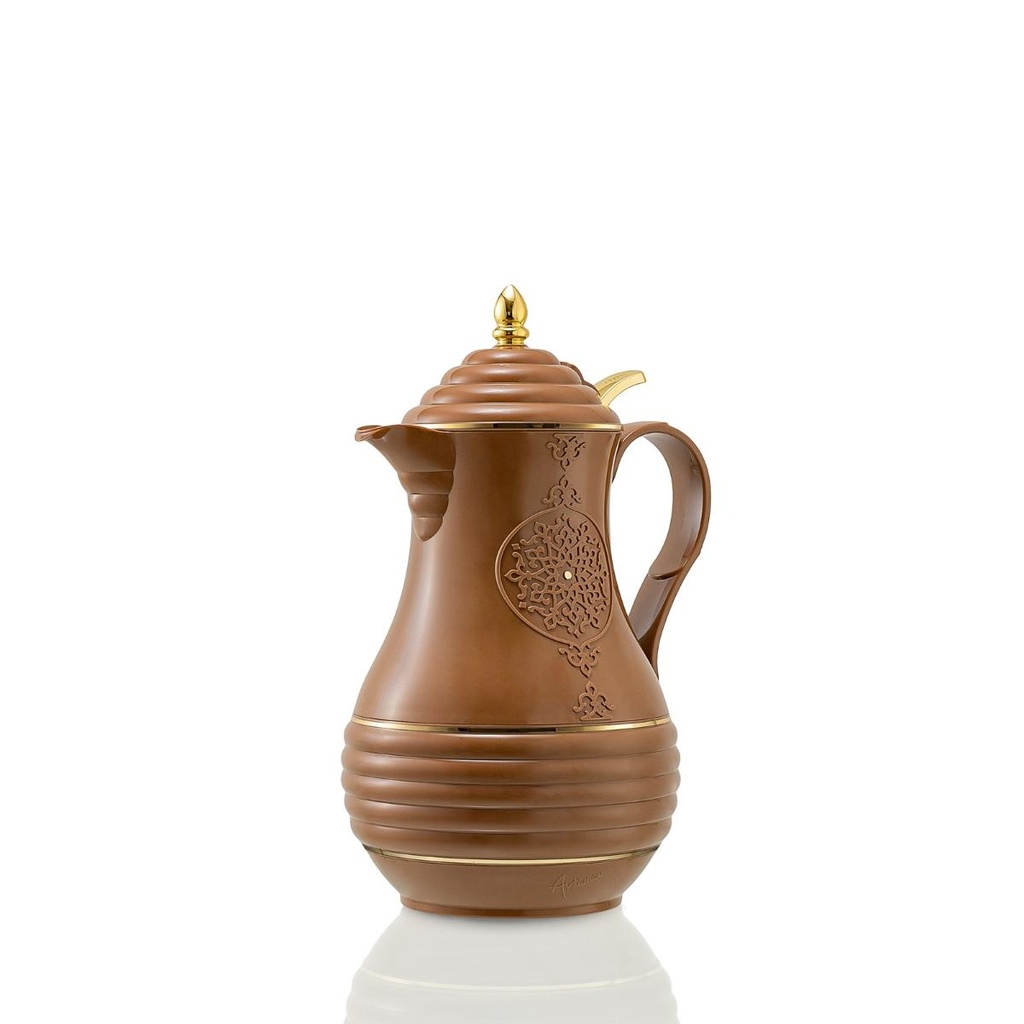 Artivira Tea Vacuum Flask 0.65 Liter with Push Button Cover Brown / PB57-06-C05