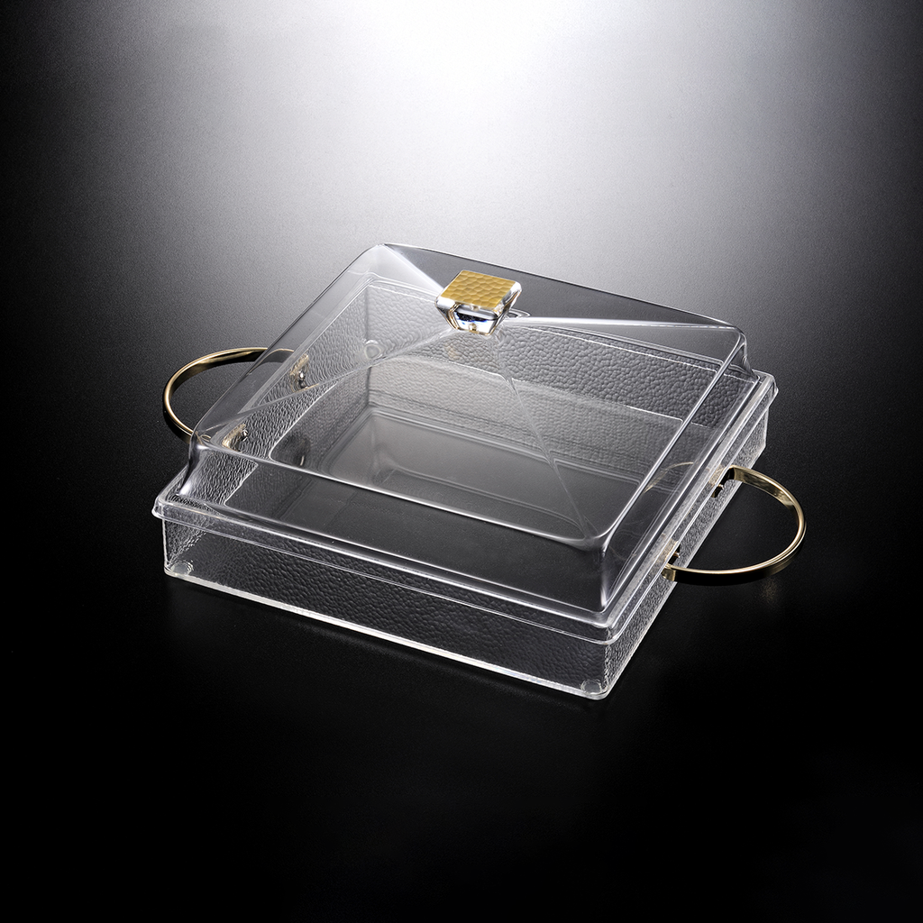 Vague Acrylic Clear Serving Set 29 cm x 29 cm