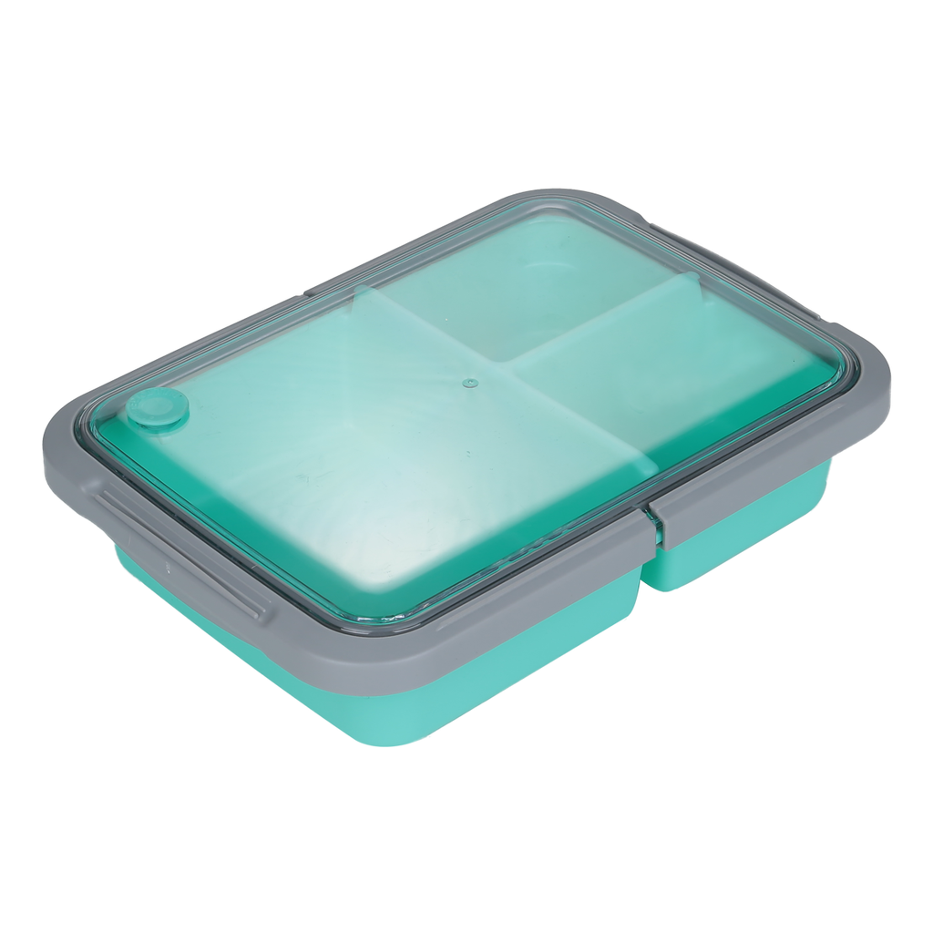 Vague Plastic Three Compartments Lunch Box 1.5 Liter