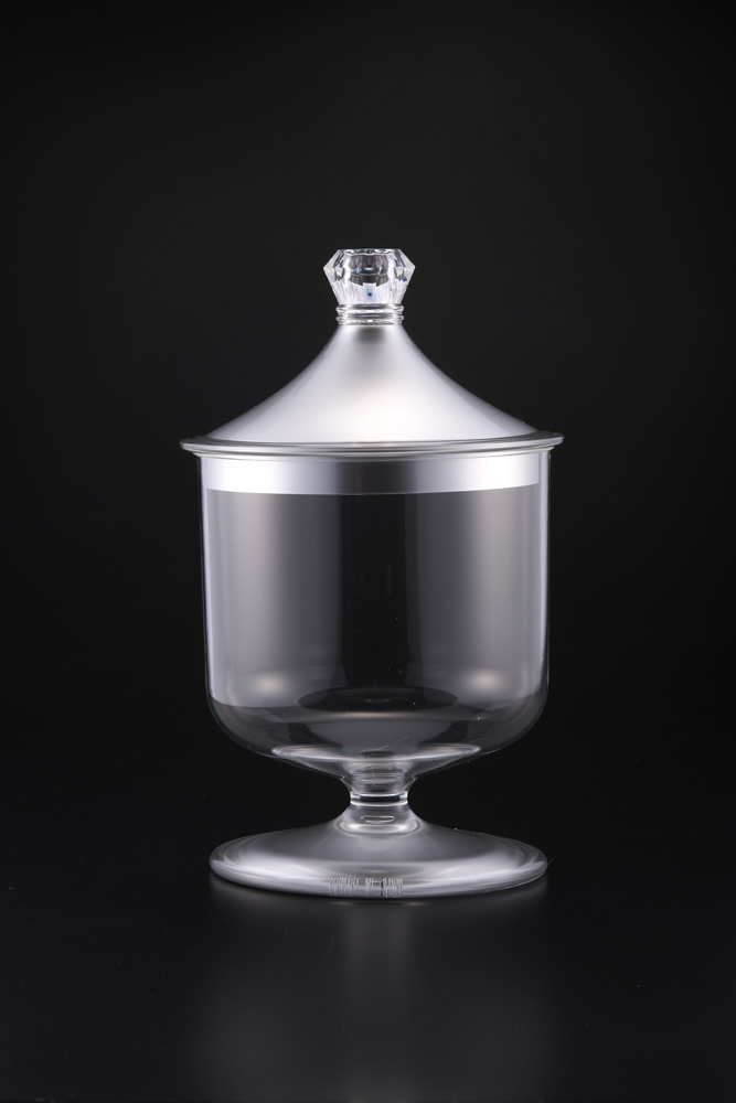 Vague Acrylic Candy Jar Large Silver