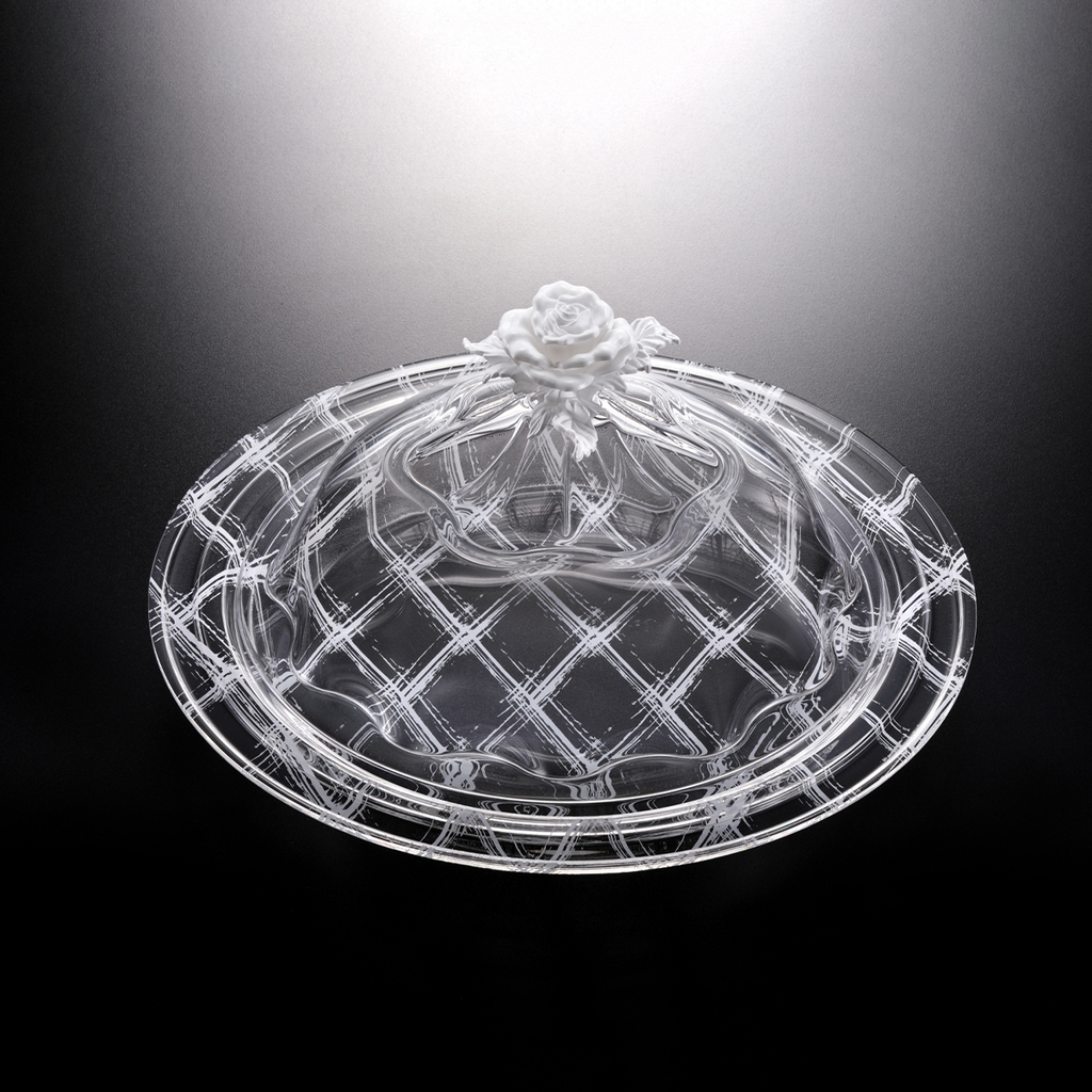 Vague Acrylic Round Serving Set 37.5 cm White Design