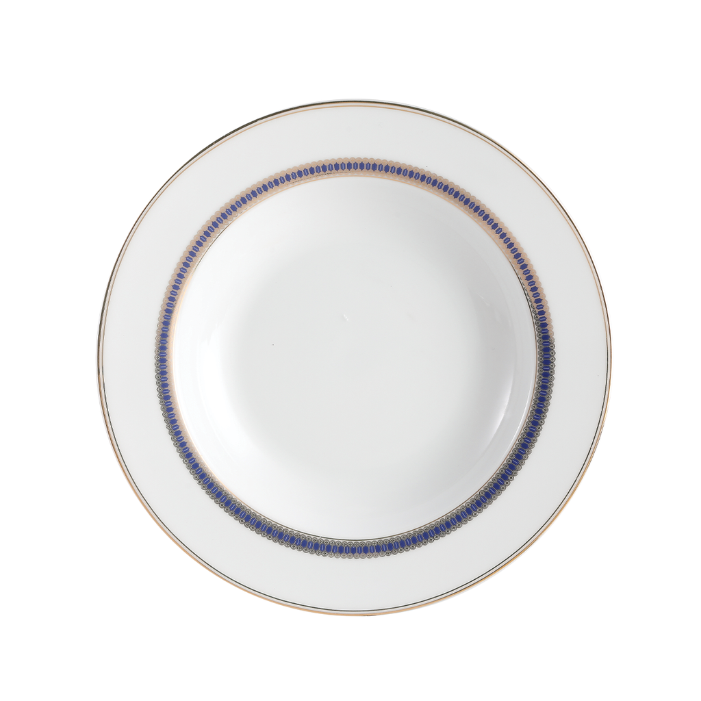 Decopor 8.5" Soup Plate Midnight Gold Design