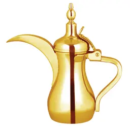 Vague Stainless Steel Dallah 48 oz Golden Finish