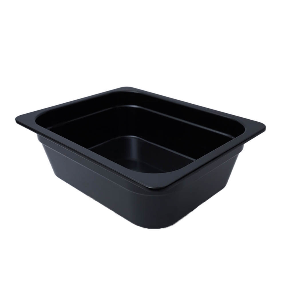 Vague Black Melamine GN Pan 1/2 100mm