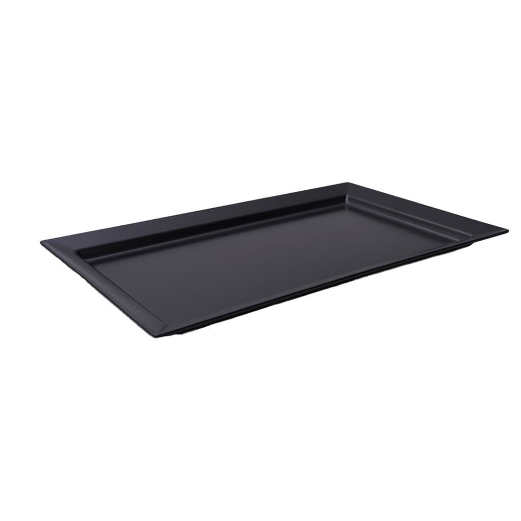 Vague Melamine Tray 45.7 x 28 cm Black Matt Finish