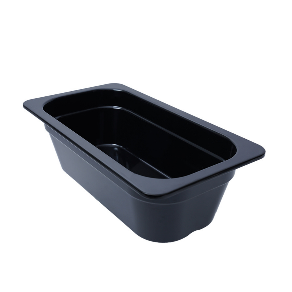 Vague Black Melamine GN Pan 1/4 100mm