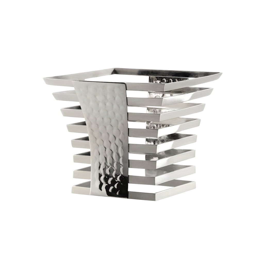 Vague Stainless Steel Hammered Shelf 24 x 24 x H23 cm (T2 mm)