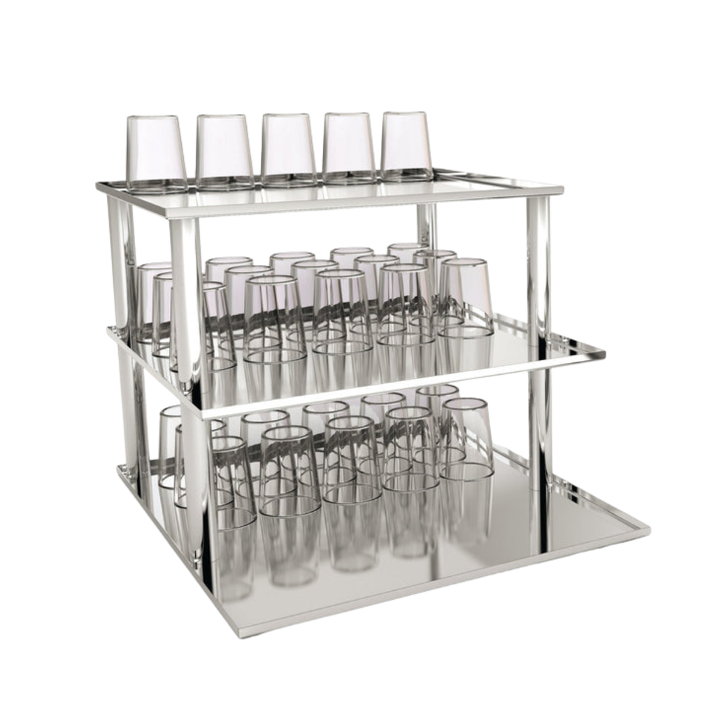 Vague Stainless Steel Glass Cups Stand 40 x 60 xH48 cm