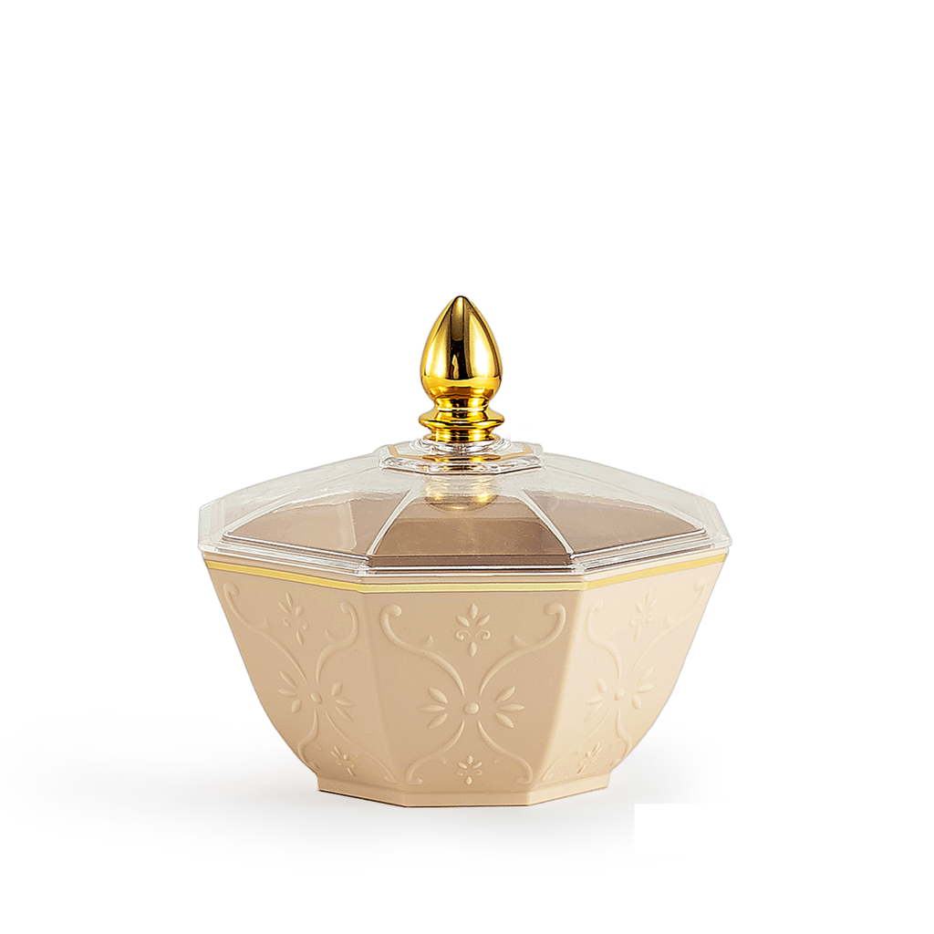 Rose Plastic Dates Bowl Beige / MR-624-DT-A34