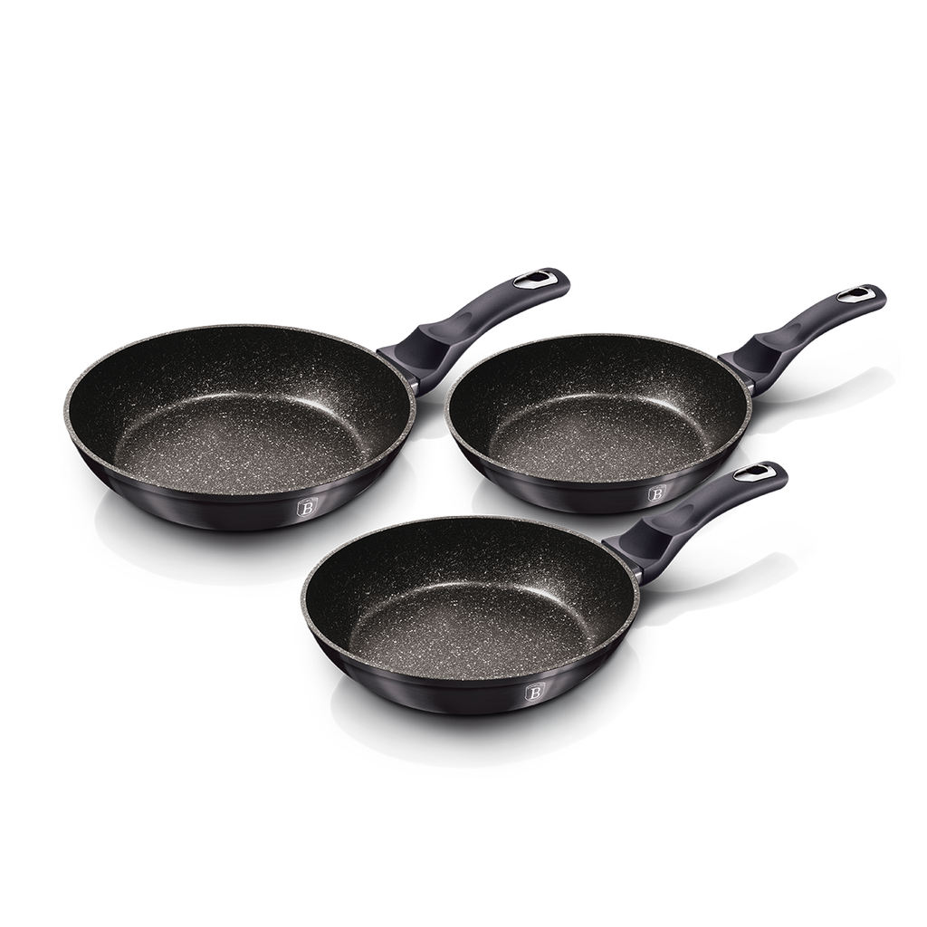 Berlinger Haus 3 Pieces Round Frypan Set Metallic Line Carbon Pro Collection / BH/6903