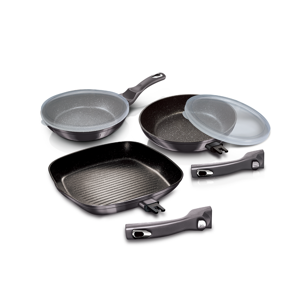 Berlinger Haus 5 Pieces Frypan Set Metallic Line Carbon Pro Collection / BH/7048