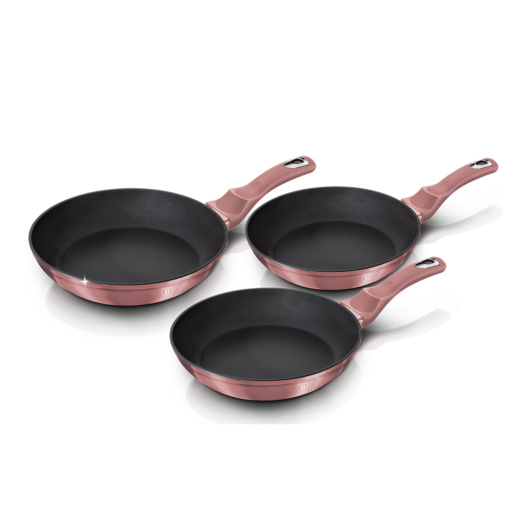 Berlinger Haus 3 Pieces Round Frypan Set I-Rose Collection / BH/6170F