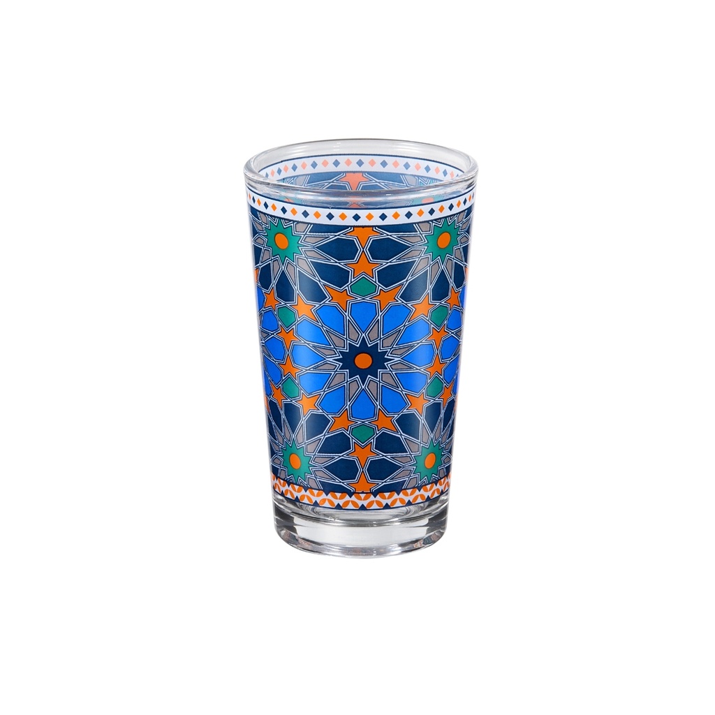 Vague Moroccan Starburst Mosaic 6 Pcs Tea Glass Set 120 ml