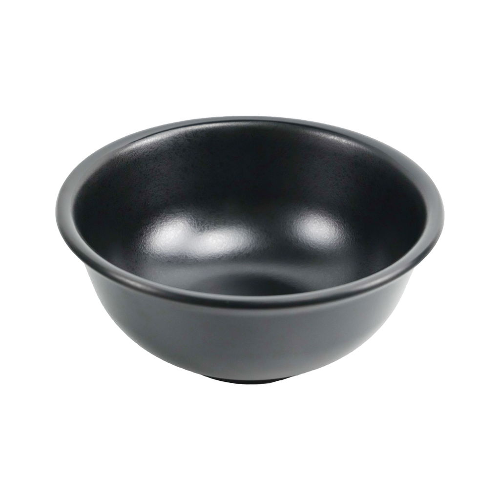 Vague Black Melamine Round Rice Bowl 5.5"