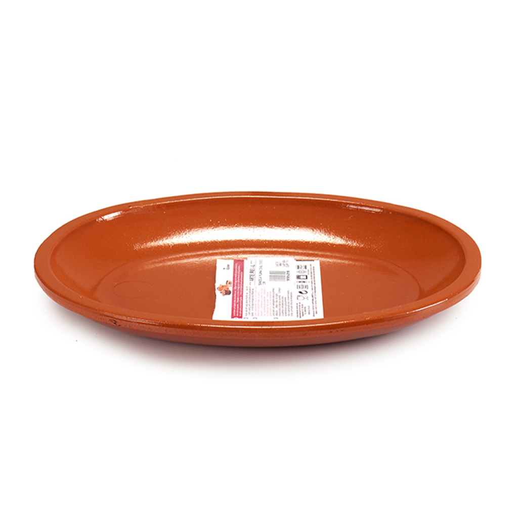 Arte Regal Brown Clay Flat Oval Plate 31 cm / 12" / 99528