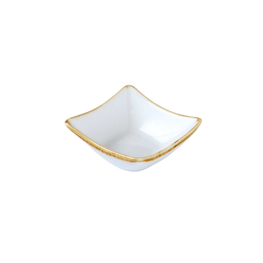 Porceletta Ivory Mocha Dish 3"