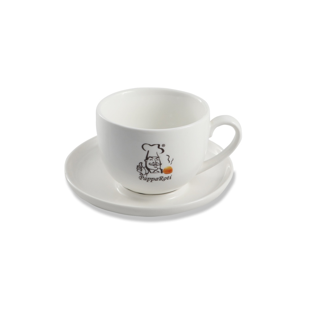 Porceletta Ivory Porcelain Papparoti Espresso Saucer 13 cm 1 Logo