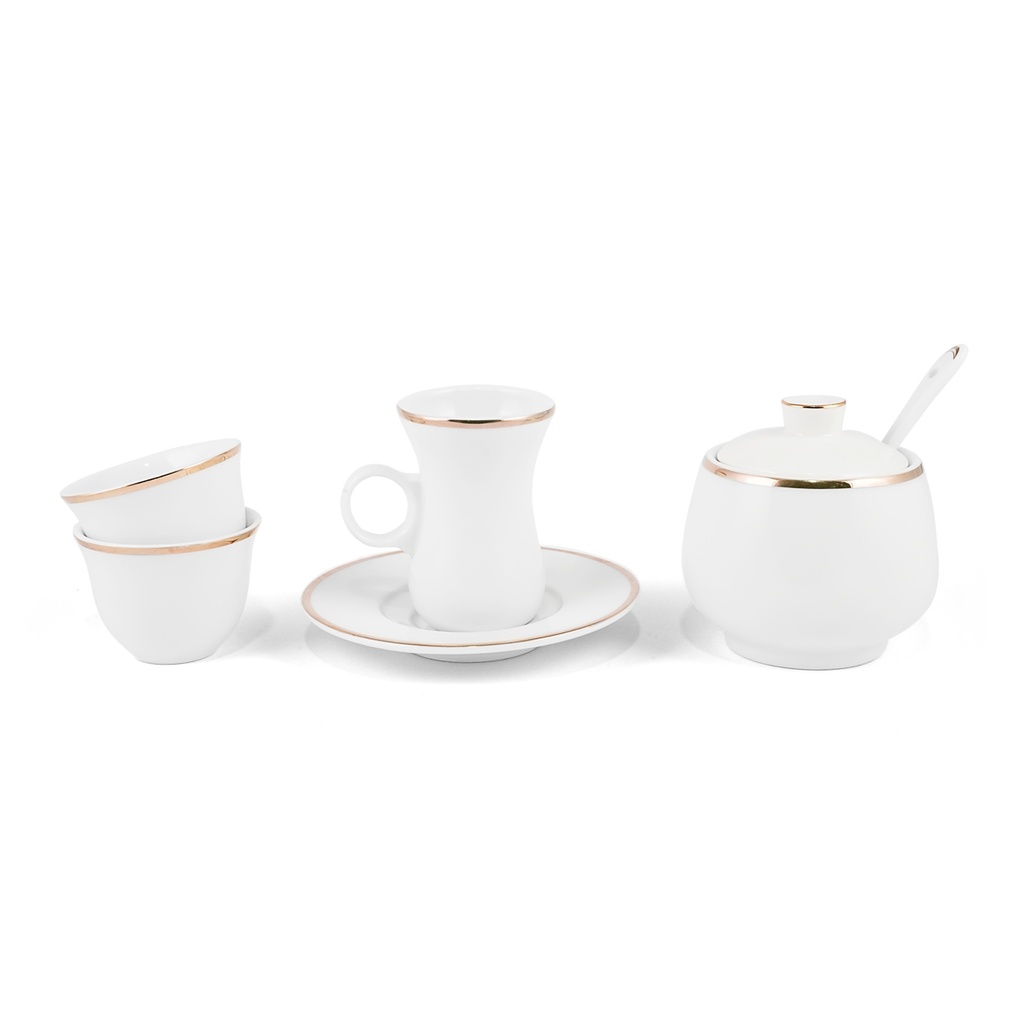 Porceletta Ivory Porcelain 27 Pieces Tea & Coffee Serving Set