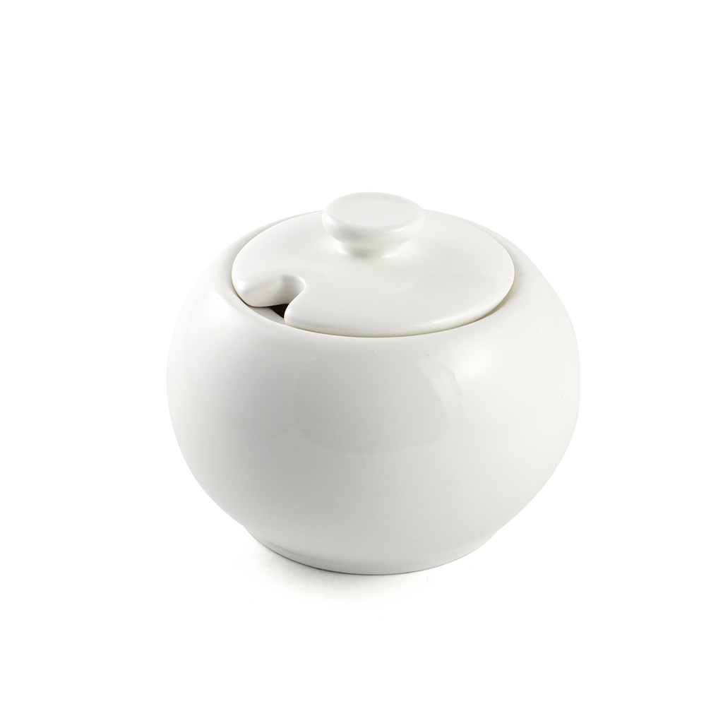 Porceletta Ivory Porcelain 3.5" Sugar Pot