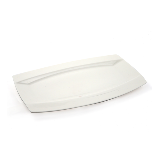 [08-302] Porceletta Ivory Porcelain Rectangular Plate Meena Design 30 cm / 12"