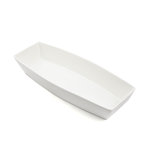 [08-307] Porceletta Ivory Porcelain Rectangular Deep Bowl Meena Design 30 cm