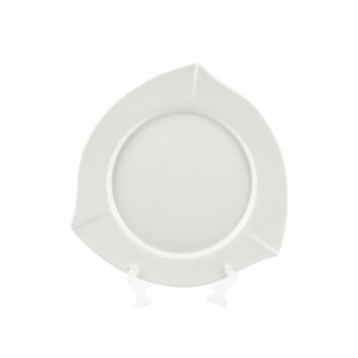 [08-337] Porceletta Ivory Porcelain Triangle Plate 7"