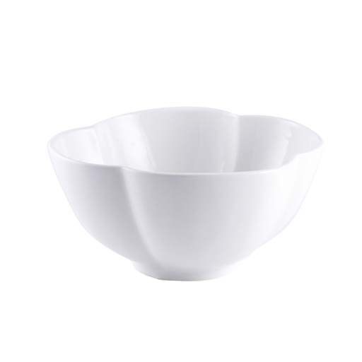 [08-374] Porceletta Ivory Porcelain Flower Deep Bowl 10 cm
