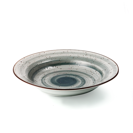 [08-442DG] Porceletta Green Color Glazed Porcelain Soup Plate 23 cm / 9"