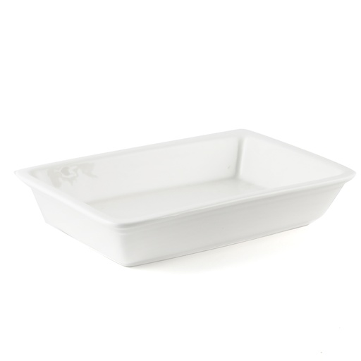 [08-1364-U12] Porceletta Ivory Porcelain Quarter Rec. Insert Size 9"