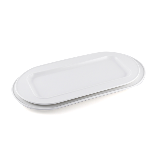 [08-1368] Porceletta Ivory Porcelain Oval Rectangular Inner Plate 30 cm / 12"