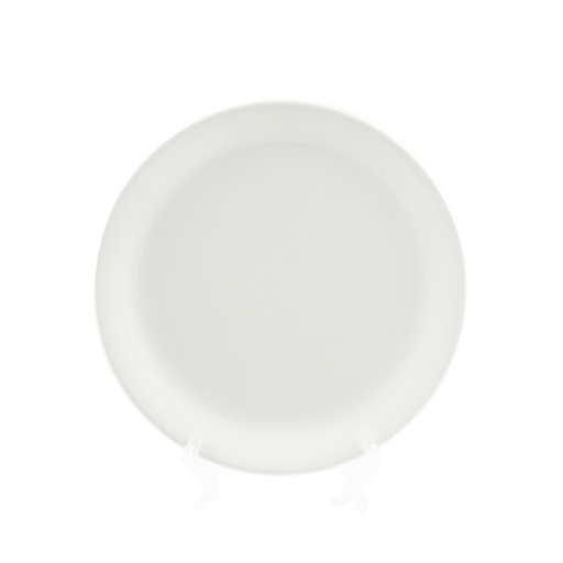 [08-1386] Porceletta Ivory Porcelain Round Flat Platter High Egde 23 cm