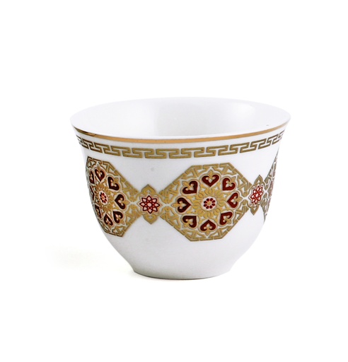 [08-1403] Porceletta Ivory Porcelain Cawa Cup Set of 6