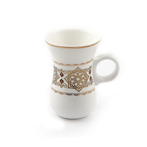 [08-1414] Porceletta Ivory Porcelain Belly Tea Cup Set