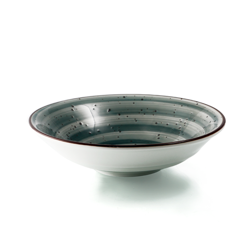 [08-422DG] Porceletta Green Color Glazed Porcelain Salad Bowl 16.8 cm
