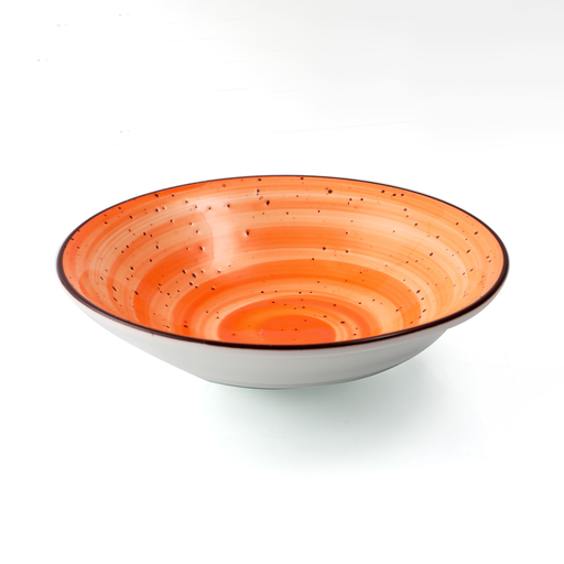 [08-422DO] Porceletta Orange Color Glazed Porcelain Salad Bowl 16.8 cm